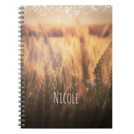 Gepersonaliseerde Wheat Rustic country Notitieboek