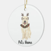 Gepersonaliseerde Wheaten Terrier Antlers en Bow S Keramisch Ornament (Links)