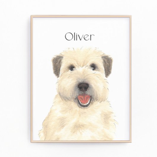 Gepersonaliseerde Wheaten Terrier Art Foto Afdruk