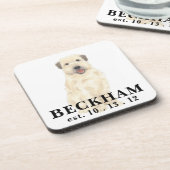 Gepersonaliseerde Wheaten Terrier Bier Onderzetter (Linkerzijde)