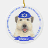 Gepersonaliseerde Wheaten Terriër Chanoeka Yarmulk Keramisch Ornament (Voorkant)