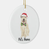 Gepersonaliseerde Wheaten Terrier Christmas Pet Bo Keramisch Ornament (Rechts)