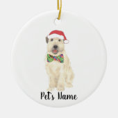 Gepersonaliseerde Wheaten Terrier Christmas Pet Bo Keramisch Ornament (Voorkant)