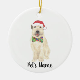 Gepersonaliseerde Wheaten Terrier Christmas Pet Bo Keramisch Ornament