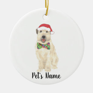 Gepersonaliseerde Wheaten Terrier Christmas Pet Bo Keramisch Ornament