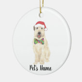 Gepersonaliseerde Wheaten Terrier Christmas Pet Bo Keramisch Ornament (Links)