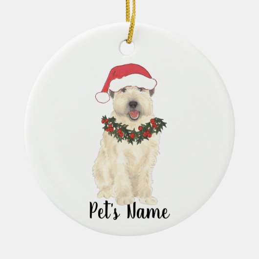Gepersonaliseerde Wheaten Terrier Keramisch Ornament (Voorkant)