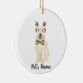 Gepersonaliseerde Wheaten Terrier Kerstrendier Keramisch Ornament (Rechts)