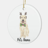 Gepersonaliseerde Wheaten Terrier Kerstrendier Keramisch Ornament (Links)