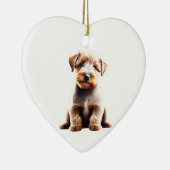 Gepersonaliseerde Wheaten Terrier Puppy Keramisch Ornament (Rechts)