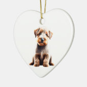 Gepersonaliseerde Wheaten Terrier Puppy Keramisch Ornament (Links)