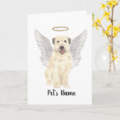 Gepersonaliseerde Wheaten Terrier Sympathie Memori Kaart (Gele Bloem)