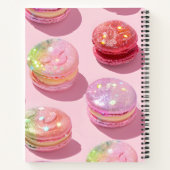 Gepersonaliseerde Whimsical Pastel Macaron Glans Notitieboek (Achterkant)