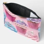 Gepersonaliseerde Whimsical Pastelkleurige Cupcake Etui (Open)