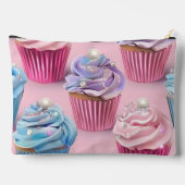 Gepersonaliseerde Whimsical Pastelkleurige Cupcake Etui (Achterkant)