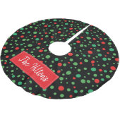 Gepersonaliseerde whimsical Polka Dot Kerstmis Kerstboom Rok (Gekanteld)