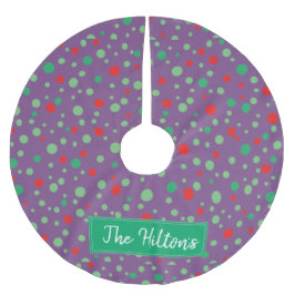 Gepersonaliseerde whimsical Polka Dot Kerstmis Kerstboom Rok