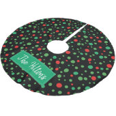 Gepersonaliseerde whimsical Polka Dot Kerstmis Kerstboom Rok (Gekanteld)