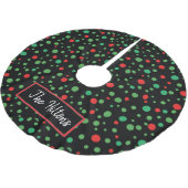 Gepersonaliseerde whimsical Polka Dot Kerstmis Kerstboom Rok (Gekanteld)