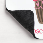 Gepersonaliseerde Whimsy Pink Cupcake Muismat (Hoek)