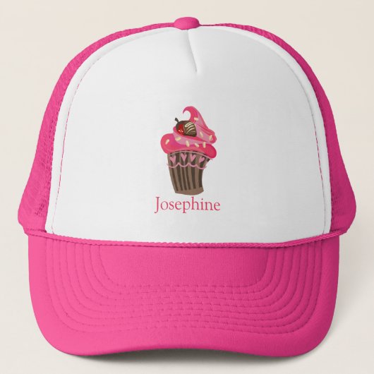 Gepersonaliseerde Whimsy Pink Cupcake pet (Voorkant)