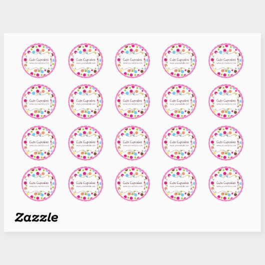 Gepersonaliseerde Whimsy Polka Dot Stickers (Vel)