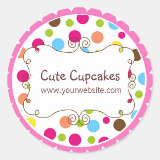 Gepersonaliseerde Whimsy Polka Dot Stickers