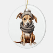 Gepersonaliseerde Whippet Dog Keramisch Ornament (Links)