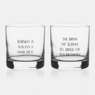 Gepersonaliseerde Whiskey Drinkware Set - Aangepas Whisky Glas