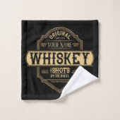 Gepersonaliseerde whisky op de Rocks Liquor Label  Bad Handdoek (Wasdoekje)