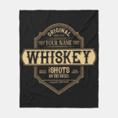 Gepersonaliseerde whisky op de Rocks Liquor Label  Fleece Deken (Voorkant)