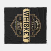 Gepersonaliseerde whisky op de Rocks Liquor Label  Fleece Deken (Voorkant (Horizontaal))