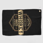 Gepersonaliseerde whisky op de Rocks Liquor Label  Golfhanddoek (Horizontaal)