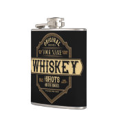 Gepersonaliseerde whisky op de Rocks Liquor Label  Heupfles (Links)
