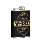 Gepersonaliseerde whisky op de Rocks Liquor Label  Heupfles (Rechts)