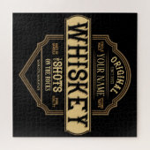 Gepersonaliseerde whisky op de Rocks Liquor Label  Legpuzzel (Horizontaal)