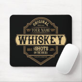 Gepersonaliseerde whisky op de Rocks Liquor Label  Muismat (Met muis)