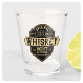 Gepersonaliseerde whisky op de Rocks Liquor Label  Shot Glas