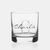 Gepersonaliseerde whiskyglazen met aangepaste naam whisky glas (Achterkant)