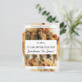 Gepersonaliseerde White Black Script Recept Exchan Briefkaart (Staand voorkant)