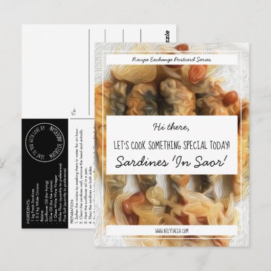 Gepersonaliseerde White Black Script Recept Exchan Briefkaart (Voorkant / Achterkant)