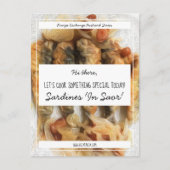 Gepersonaliseerde White Black Script Recept Exchan Briefkaart (Voorkant)