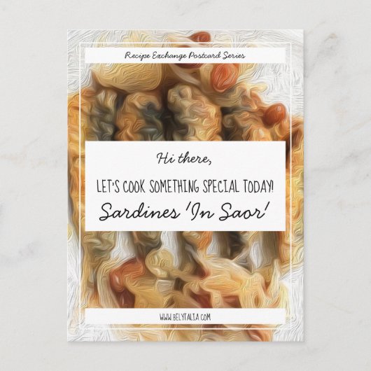 Gepersonaliseerde White Black Script Recept Exchan Briefkaart (Voorkant)