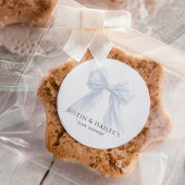 Gepersonaliseerde White Bow Girl Coquette Baby sho Ronde Sticker