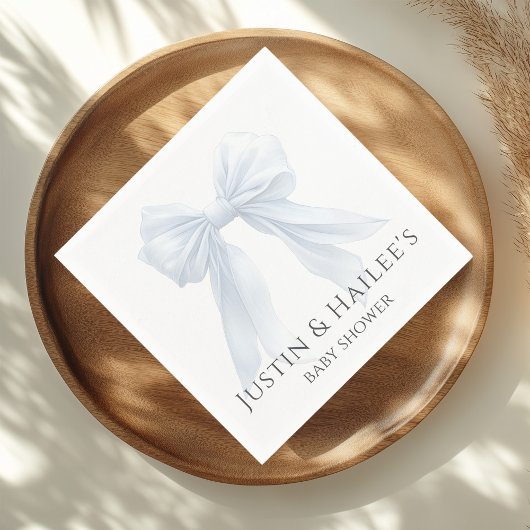 Gepersonaliseerde White Bow Girl Coquette Baby sho Servet