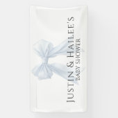 Gepersonaliseerde White Bow Girl Coquette Baby sho Spandoek (Verticaal)