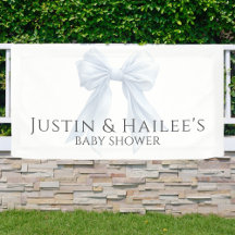 Gepersonaliseerde White Bow Girl Coquette Baby sho