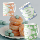 Gepersonaliseerde White Bunny Latte Mok