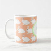 Gepersonaliseerde White Bunny Latte Mok (Links)
