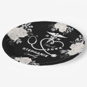 Gepersonaliseerde White Floral RN Verpleegschool A Papieren Bordje (Gekanteld)